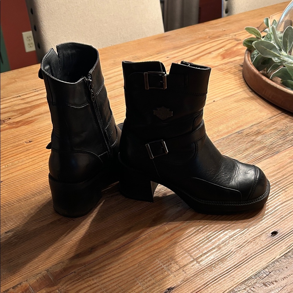 Harley-Davidson Black Moto Boots